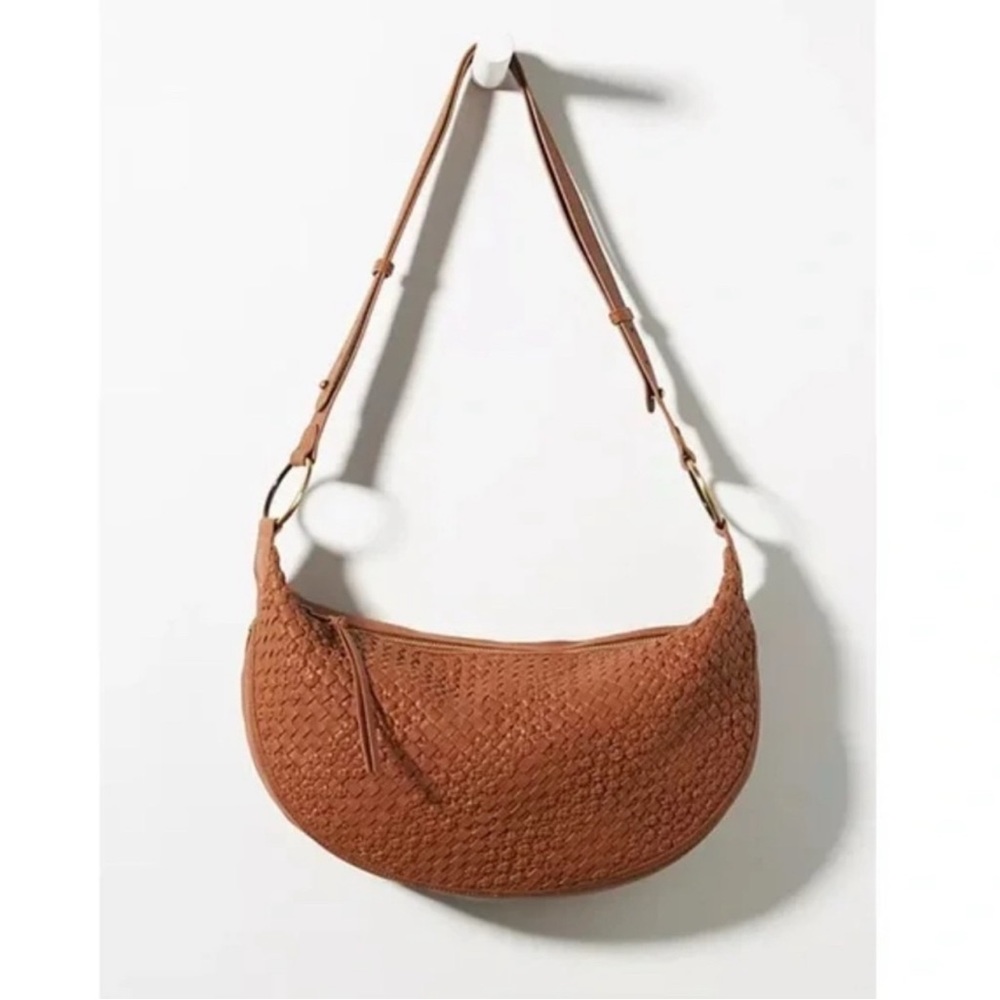 Anthropologie Brown Woven Shoulder Bag